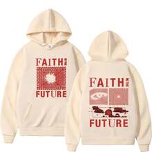 Le nouveau sweat-shirt à capuche imprimé lettres 2025, le sweat-shirt à capuche homme "Fe Future Travel", est à la mode, décontracté et de style hip-hop. - Noir - Voir 5