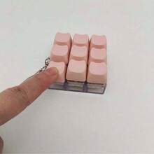 猫形钥匙扣，减压指尖玩具，机械键盘键帽测试器，钥匙圈，桌面配件，手机挂饰，创意新奇玩具，玩具 - 彩色 - 查看 5