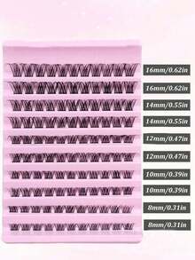 110pcs DIY Eyelash Extension, Durable & Lightweight, Soft Criss-Cross Natural False Eyelashes, Eyelash Cluster, Individual Lashes, False Eyelashes