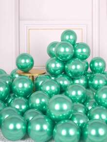 40pcs Metallic Balloons, 10-Inch Chrome Golden Silvery Rose Golden Blue Green Purple Latex Balloons For Girls And Women'S Birthday, Youngsters Shower, Wedding, Graduation, Christmas Theme Party - Multicolor - View 20