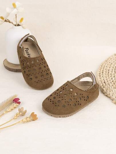 Flickors lätta, andningsbara, urholkade platta skor, engelsk lantlig stil, vår/sommar