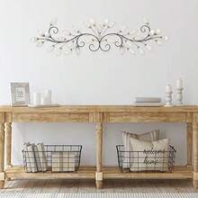 Stratton Home Decor - Decoracin de pared de hoja de metal cepillada para decoracin del hogar, decoracin de pared de metal hecho a mano para entradas y dormitorios, decoracin de pared tradicional - como se muestra en la figura - Ver 8