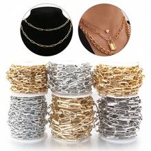 5m/Rotolo Catena a maglie in lega di alluminio di varie dimensioni, leggera, resistente alla corrosione, per bracciali, collane, orecchini, creazione di gioielli fai-da-te - Catena in alluminio - Visualizzare 11