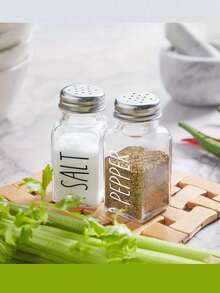 2.7oz Dopeca Glass Salt And Pepper Shaker Set, Transparent Salt Jar With Stainless Steel Lid, Salt And Pepper Shaker Set For Kitchen Or Dining, Easy To Refill - Multicolor - View 9