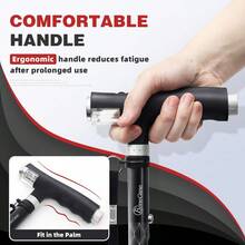 Bastn Plegable para Mujer con Dos Luces LED, bastn cudruple con Base Estable, Ligero y Ajustable - Negrotallado - Ver 3