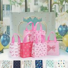 Tote Bags With Handles, Designed For Party Favors, Featuring Six Different Styles, For Birthdays And Weddings, In Pink - Multicolor - View 2