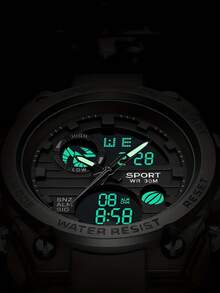 男士多功能运动电子手表，学生风格，夜光，简约设计 - 彩色 - 查看 5