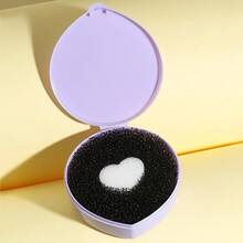 1pc Makeup Brush Cleaner Quick Clean Makeup Tool 1pc Switch Eyeshadow Color Dry Cleaning Box Reusable, Color Removal Cleaner Sponge, Quickly & Easily Clean Makeup Brushes Powder Without Water Or Chemical Solutions Eliminating Drying Time - Switch Eyeshadow Colored Immediately - Mauve Purple - View 5