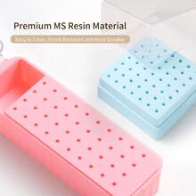 40/49 Hole Nail Drill Bit Storage Box, Dust-Proof Nail Drill Bit Base, Nail Drill Bit Display Rack, Cleaning Box, Salon Manicure Tool - Multicolor - View 8