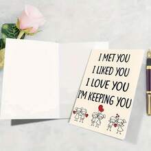 1 Thiệp chúc mừng Ngày Valentine hài hước "Anh yêu em" kèm phong bì, món quà lý tưởng cho bạn gái, bạn trai, các cặp đôi, vợ chồng, đối tác kinh doanh vào Ngày Valentine, kỷ niệm ngày cưới. - Nhiều màu - Xem 4
