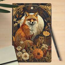 Room Decor 1pc Forest Spirit Fox And Owl Vintage Iron Wall Art, 8x12 Inch Decorative Plaque, Ideal For Home, Living Room, And Nature-Inspired Spaces - White - View 4