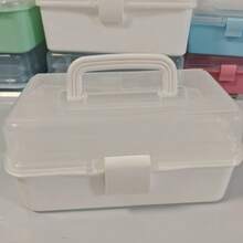 1 hộp đựng đồ bằng nhựa 3 tầng, hộp đựng đồ gấp gọn dung tích lớn, hộp đựng đồ đa năng, lý tưởng để đựng đồ dùng nghệ thuật, dụng cụ, thuốc men, đồ may vá và hội họa, hộp đựng dụng cụ gấp gọn gia đình, hộp đựng đồ thủ công mỹ nghệ di động, hộp phân loại đồ may vá, hộp đựng thuốc, quà tặng Ngày của Mẹ, hộp đựng đồ dùng mùa xuân và mùa hè. - Hồng - Xem 16