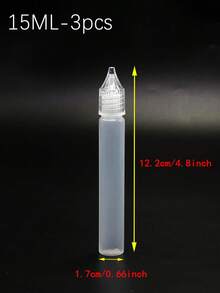 Botellas exprimibles rellenables, paquete de botellas de plástico transparente con tapa tipo bolígrafo, botellas exprimibles rellenables de 15ml/30ml para pegamento, aceites esenciales y líquidos - Multicolor - Ver 12