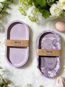 1pc Multi-Shape Tray & Coaster Silicone Mold - Reusable Durable Smooth Surface For Resin/Concrete/Cement/Wax Candle Mold Home Decor Handmade Gift Holiday Present Craft Enthusiast