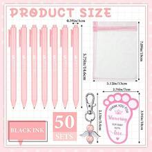 Ctosree 250 Pcs Baby Shower Favors Includes Ballpoint Pens Angel Keychains Organza Bags Thank You Cards For Guest Gifts Baby Shower Gender Reveal Party PinkIt's A Girl - 粉色 - 查看 2