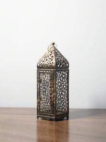 Moroccan Temple Tower Lantern Candle Holder, Moroccan Iron Candle Holder, Vintage Candle Holder, Portable Lantern Atmosphere Decor, Suitable For Outdoor Yard Or Porch, Indoor Home Decor, Weddings And More - Multicolor - View 12