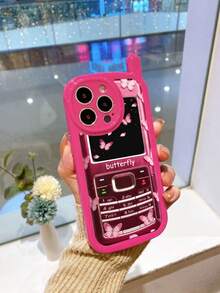 1个独特的大哥蝴蝶彩绘亮面手机壳，兼容 15 Pro Max、17 Pro/17 Air/17/17 Pro Max、16/11/16 Pro/16 Plus/16 Pro Max/16e、15 Pro Max、13/14/12/XS/XR/7G/8P、11，柔软硅胶防摔保护套 - 彩色 - 查看 3