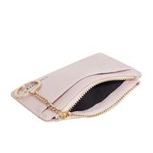 Baellerry 1 chiếc ví đựng thẻ siêu mỏng nhiều ngăn đựng thẻ + túi đựng tiền xu có khóa kéo kèm móc khóa, ví đựng tiền xu di động cho nữ, ví mini, ví nhỏ, ví có móc khóa, ví đựng chìa khóa dễ thương, phong cách Fairycore - Hồng - Xem 6