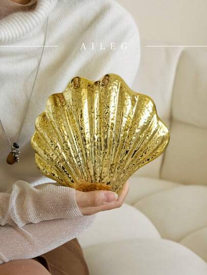 Luxury Women's Solid Color Mirror Texture Dinner Bag Exquisite Shell Shaped Bag Crossbody Bag, Perfect For Dinners And Parties, Can Be Paired With Daily Wear, Formal Wear, Ball Dresses, Birthday Dresses