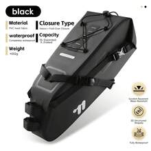 WEST BIKING Bicycle Seat Bag Large Capacity Fully Waterproof Road/Mountain Bike Seat Bag Long-Distance Riding Wear-Resistant And Scratch-Proof Storage Bag - Multicolor - View 11