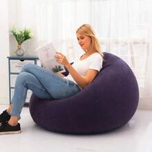 Inflatable Bean Bag Chairs Outdoor Blow Up Camping Chairs Inflatable Lazy Sofa Folding Portable Bean Bag Loungers Couch For Movie Night - Multicolor - View 6