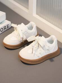 Girls' Casual Sports Shoes, Princess Style Soft Bottom Toddler Shoes, Spring/Autumn - Beige - View 2