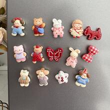 Cartoon Character Resin Fridge Magnets - Adorable Animal Magnetic Stickers,Decorative Magnets, Creative Home & Kitchen Sticker Gift,Realistic 3D Kitchen Decoration, Kitchen, Office Whiteboard, Dishwasher, Resin Refrigerator Magnets - Multicolor - View 5