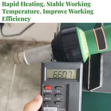 Soldador De Plástico De Aire Caliente De 1600 W, Pistola Calor Aire Caliente Plástico Pvc Soldadura Kit, Antorcha De Soldadura De Pistola De Aire Caliente, Pistola De Calor, Soplete De Soldadura Portátil Con Varias Boquillas - Tipo de Enchufe A USA (110-127V) - Ver 7