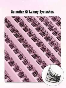 110片装DIY睫毛嫁接，轻盈柔软交叉自然假睫毛，睫毛簇，单根睫毛，假睫毛 - D - 查看 5