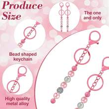 3/6pcs Beaded Keychain Chains, Blank Alloy Beaded Keychain DIY Accessories Kit, Suitable For Pendant Bead DIY Keychain Making, Jewelry Making, Gifts - Beaded Keychain - View 3