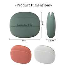 1个硅胶耳机收纳盒，数据线收纳盒，便携式有线耳机收纳盒，适用于手机配件 - 彩色 - 查看 6