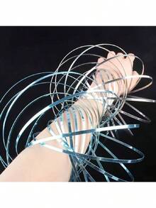 1pc Flow Ring Spinner Ring Arm Toy,Magic Ring Toy Flow Rings Kinetic Spring Bracelet,3D Kinetic Flow Rings Arm Slinky Arm Spinner Toy Mystical Flow Rings,Multi-Sensory Interactive Cool Party Dance Prop(Some Parts Are Sent Random) - Multicolor - View 5