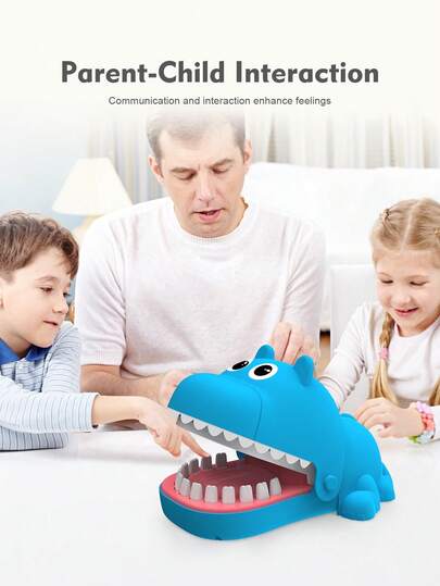 Juguete interactivo de broma de escritorio - Lindo hipopótamo que muerde el dedo, accesorio de alivio del estrés (3 colores opcionales) | Sorprendente y emocionante | Perfecto para reuniones con amigos, fiestas, regalos de cumpleaños