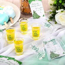 Quinceanera Party Favors Guests Quinceanera Acrylic Shot Glasses Thank You Cards With Organza Bags Mis Quince Anos Sweet 15 Birthday Party FavorsRed - 綠色 + 50 - 查看 6