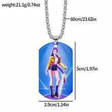New K-Pop Witch Girl Group Stainless Steel Metal Print Pendant Necklace, Cartoon & Anime Merchandise - Multicolor - View 18