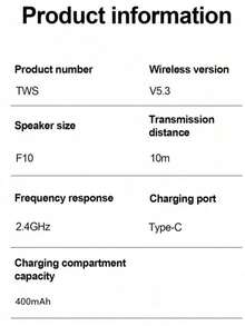 M10 Bluetooth-hörlurar med digital LED-display, HiFi-stereoljud, trådlösa hörlurar för musik och spel