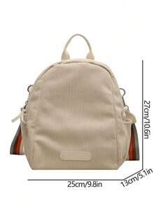 Casual Minimalist Backpack Design Cute Crossbody Bag, Korean Style - Beige - View 10