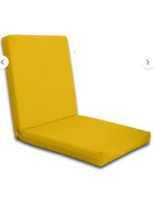 Garden, Balcony & Living Room Chair Cushion With Backrest - Yellow - View 5