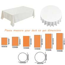 Denim Print Polyester Tablecloth - 4 Sizes Available, Suitable For Dining Room, Holiday Party, Outdoor Picnic Decorative Rectangular Tablecloth, Perfect For All Seasons Kitchen, Thanksgiving, Halloween, Christmas Themed Decoration - 彩色 - 查看 3
