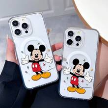Disney Mickey Mouse Patterned Phone Case Featuring Playful Balloons And Stars Design. Compatible With IPhone 17, 16, 15, 14, 13, 12, And 11 Pro Models, Made Of TPU With Shockproof Protection. A Perfect Gift For Family, Friends, Birthdays, Spring Festival, Holidays, Boyfriends, Girlfriends, And Valentine's Day. - Trong sáng - Xem 3