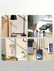 30 Stück Outdoor Kabel Clips mit Klebefläche, geeignet für Weihnachtsbeleuchtung Clips, Dekorative Clips, selbstklebende Haken, Kabelorganisatoren, Lichterketten Zubehör - Weiss - Übersicht 9