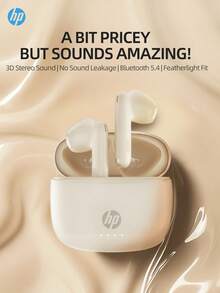 Słuchawki douszne HP 5.4 In-Ear Wireless, Earpods, z uroczą naklejką 3D, 30 godzin odtwarzania, wodoodporność IPX4, kompatybilne z urządzeniami Apple i innymi, uroczy prezent, interfejs USB do typu C - Jeden rozmiar - Zobacz 2