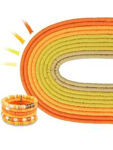 3500 顆 10 股聚合物黏土珠套裝,6 毫米黑色石珠,用於製作手鍊和項鍊 Diy 珠寶工藝