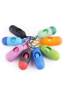 1个装狗便便袋，带分配器和药丸形便携挂钩的腰带夹。每个袋子包含15个便便袋。它确保防漏外观，且体积小巧。附赠一个垃圾袋，垃圾袋颜色随机。 - 彩色 - 查看 1