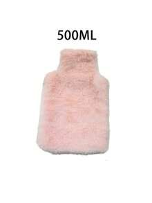 1个可重复使用便携式保温热水袋 - 可水洗法兰绒材质,加厚PVC,两种颜色可选,冬季保暖。可爱热水袋套,毛绒肩部暖手袋,卡通造型,可暖手,圣诞礼物,蓬松暖水袋 - 彩色 - 查看 12