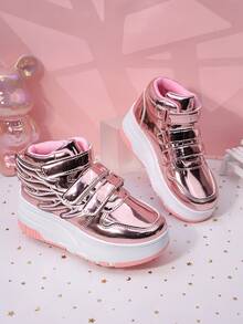 儿童四轮滑鞋，可拆卸，户外运动鞋，男女童休闲鞋 - 粉色 - 查看 7