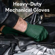 Mil Nitrile Gloves Heavy Duty Mechanic Gloves, with Diamond Grip Powder and Latex Free Disposable Gloves - M100 - Ver 7