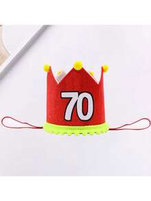 Red 20th Birthday Party Hat, Graduation Celebration Party Hat, 30/40/50/60/70 Years Old Birthday Celebration Party Crown Hat, Retirement Party Crown Birthday Hat, Birthday Party Hat