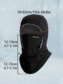 Unisex Pullover Hat With Face Mask, Outdoor Windproof Warm Thermal Lined Neck Cover, Solid Color, Autumn Winter - Multicolor - View 4