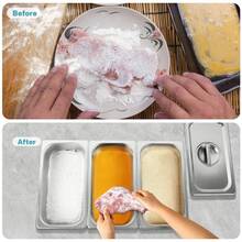 3pcs/Set Stainless Steel Bread Plate With Lid, Meat & Kimchi Serving Tray, Oven Dish, Flour Dredging Tray For Frying, Heavy Duty Material, Dipping Sauce Serving Platter